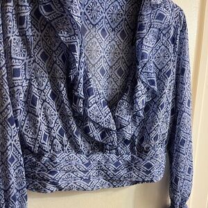 Zara blouse blue